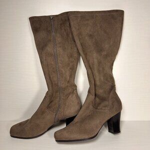 Women's Brown Faux Suede Boots Size 7